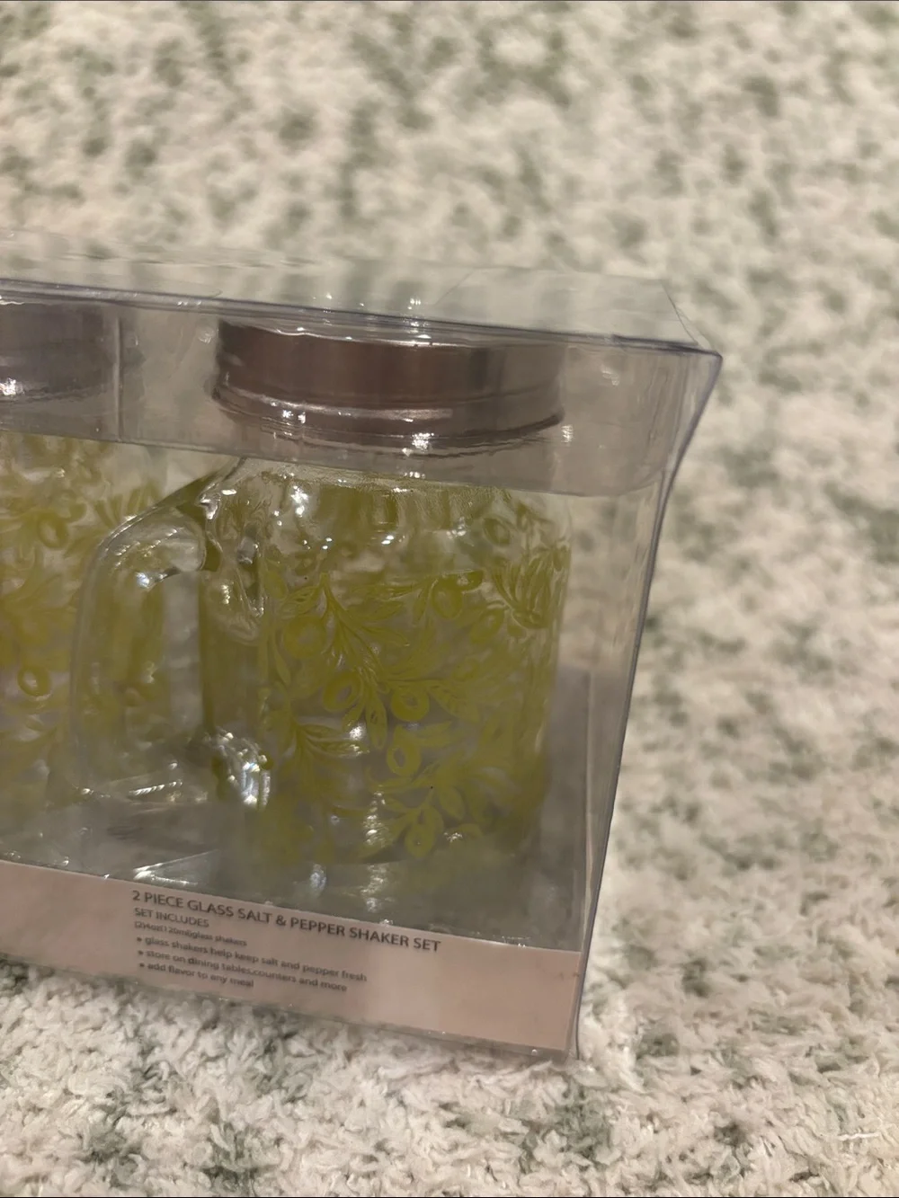 Willow & Reed Olive Bush Botanical Salt n Pepper Shaker Set of 2 Mason Jar NWT